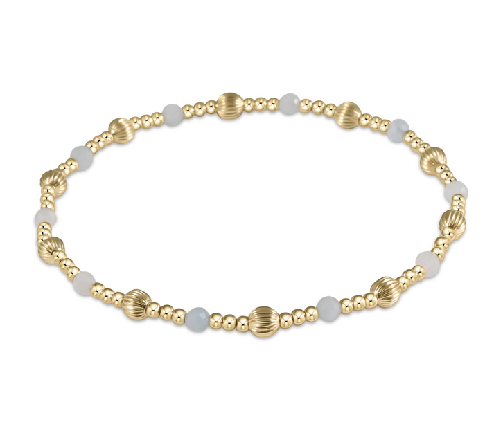 dignity sincerity pattern 4mm bead bracelet - moonstone by enewton