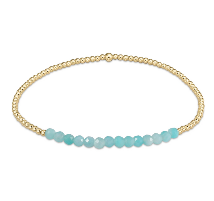 gold bliss 2mm bead bracelet - amazonite by enewton