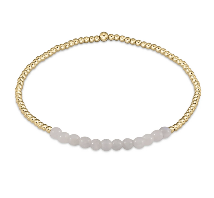 gold bliss 2mm bead bracelet - moonstone by enewton