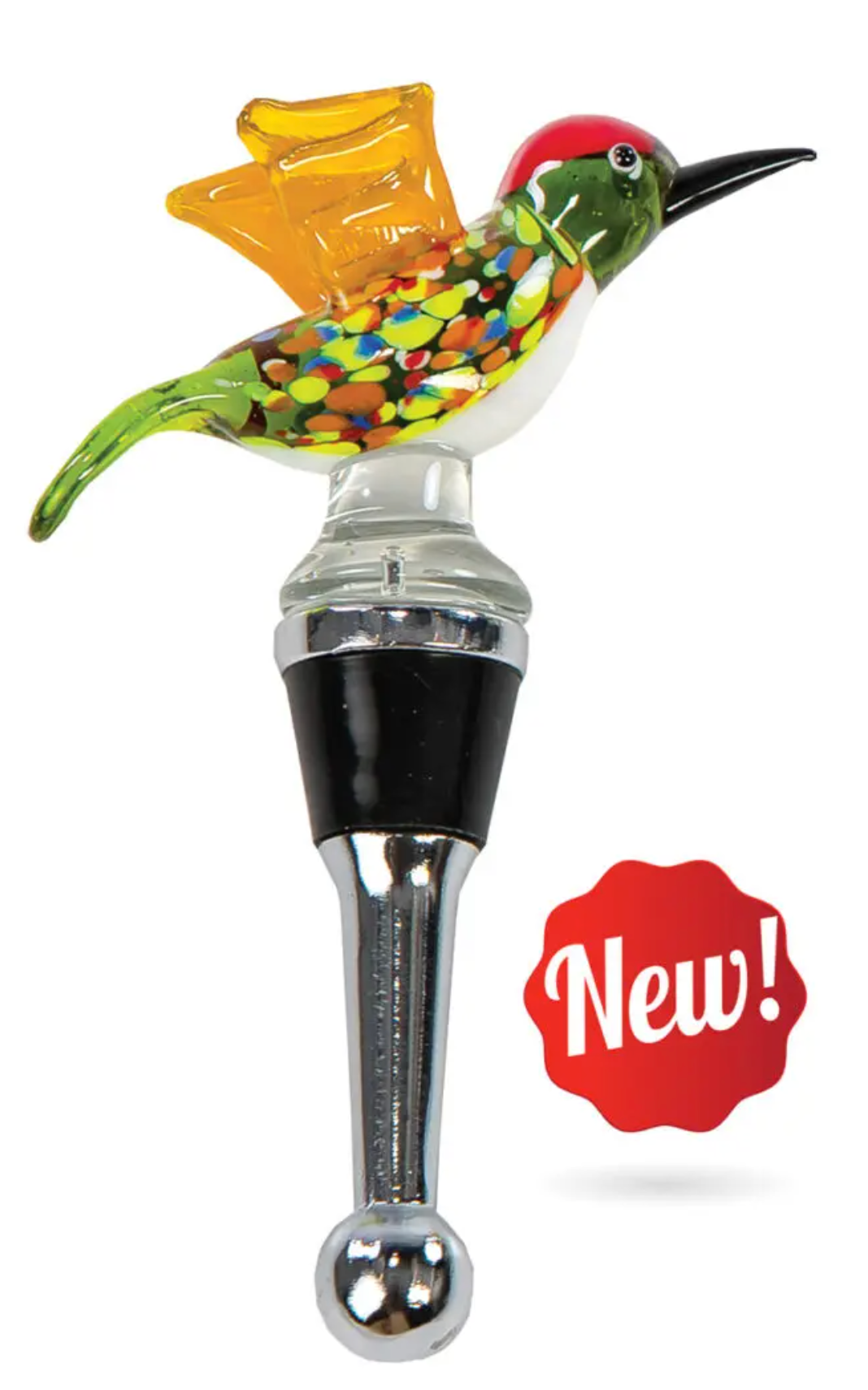 Glass Bottle Stopper - Hummingbird - A. Dodson's