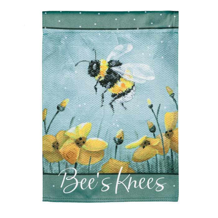 Bee's Knees Garden Textured Suede Flag