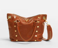 Hammitt Daniel Medium Satchel Bag in Manzanita Tan/Brushed Gold