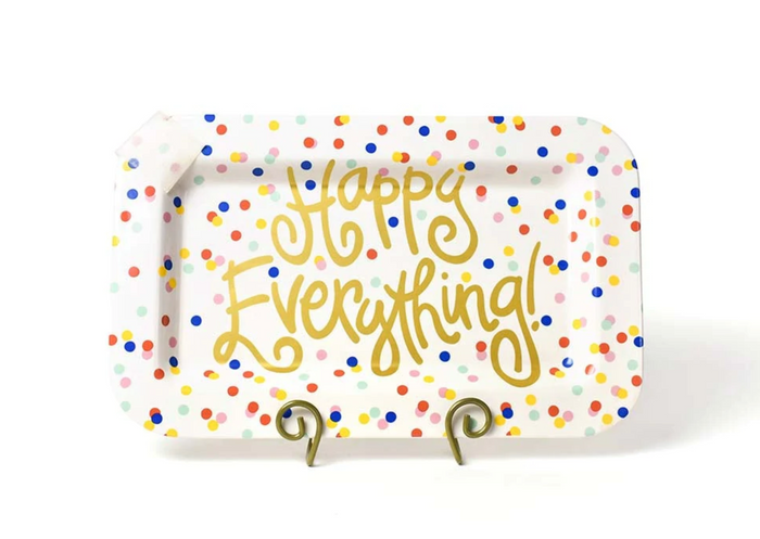 HAPPY EVERYTHING HAPPY DOT ENTERTAINING MINI RECTANGLE PLATTER