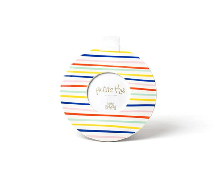 Happy Everything Happy Line Up Medium Stripe Mini Round Frame