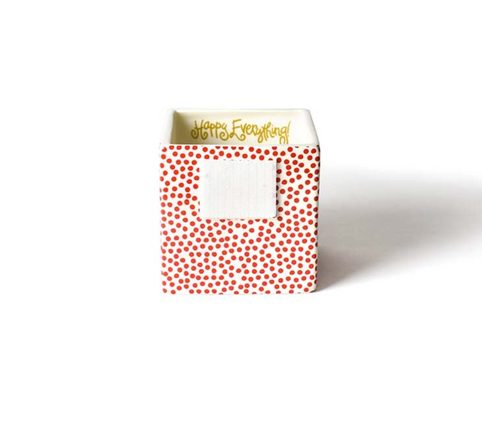 HAPPY EVERYTHING RED SMALL DOT MINI NESTING CUBE SMALL