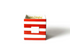 HAPPY EVERYTHING RED STRIPE MINI NESTING CUBE MEDIUM - A. Dodson's