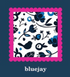 Nora Fleming Blue Jay Cocktail Napkins - A. Dodson's
