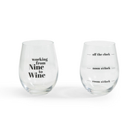 Wine o'clock Stemless Wine Glass