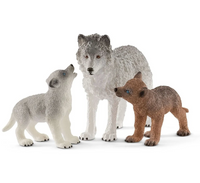 MOTHER WOLF WITH PUPS BY SCHLEICH