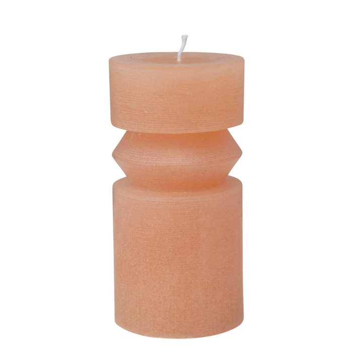 Unscented Totem Pillar Candle 3"x6" - Citrus Color