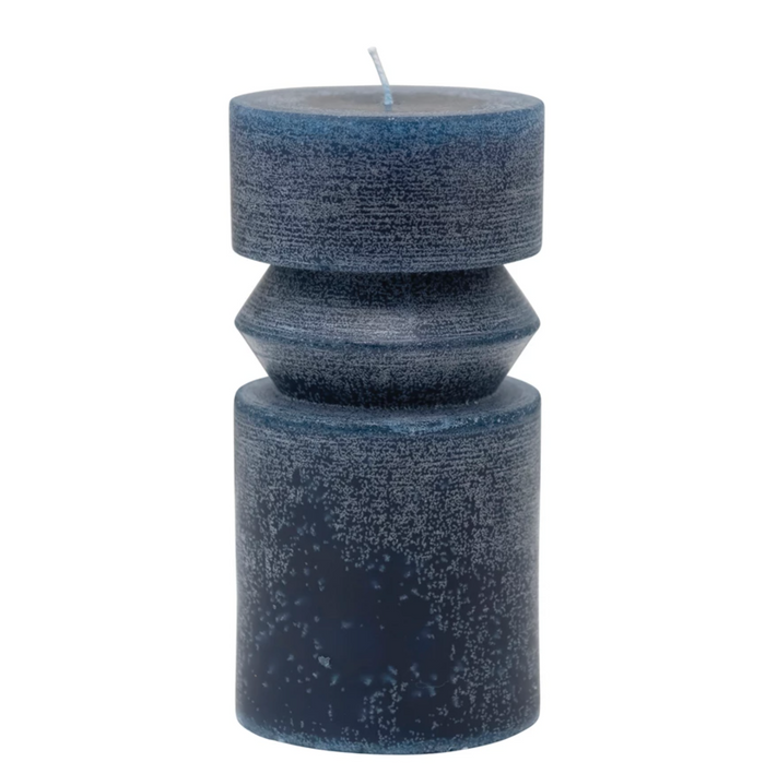 Unscented Totem Pillar Candle 3"x6" - Marine Color