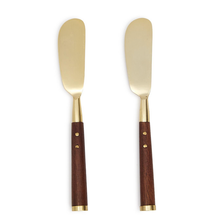 Acacia Wood Set of 2 Spreaders