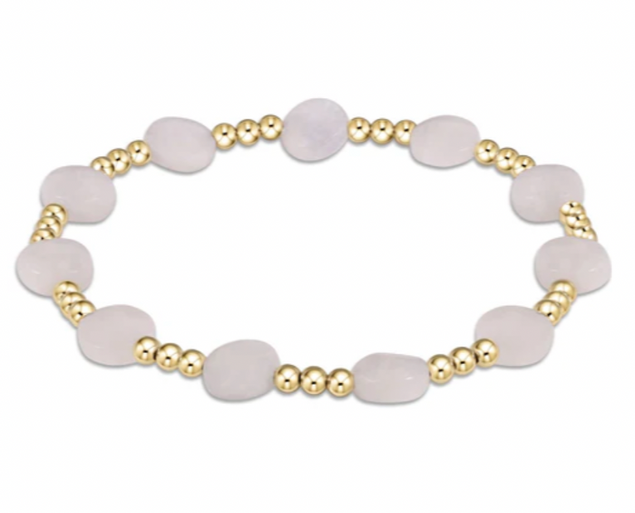 admire gold 3mm bead bracelet - moonstone by enewton