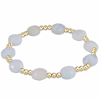 admire gold 3mm bead bracelet - aquamarine by enewton