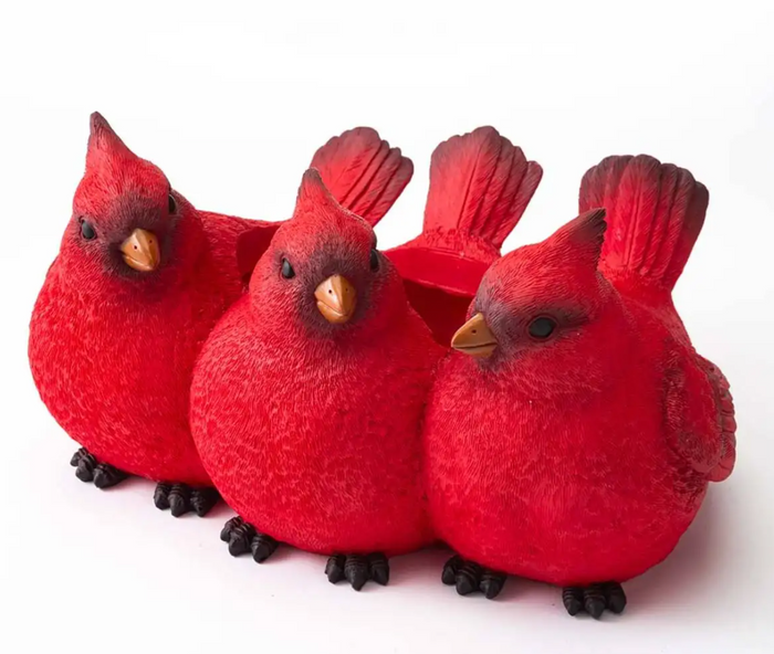 Indoor/Outdoor Cardinal Trio Planter