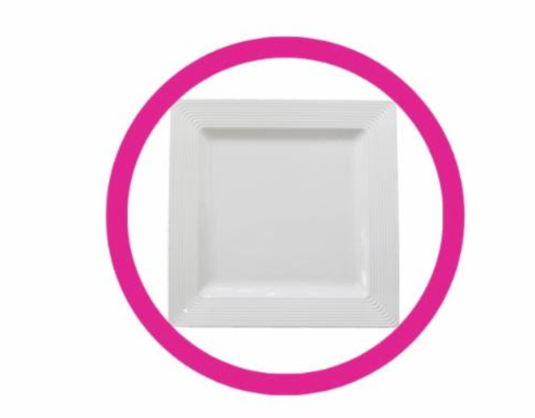NORA FLEMING PINSTRIPES SQUARE PLATTER K9