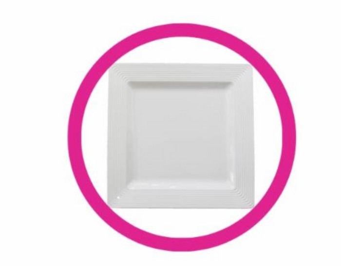 NORA FLEMING PINSTRIPES SQUARE PLATTER K9