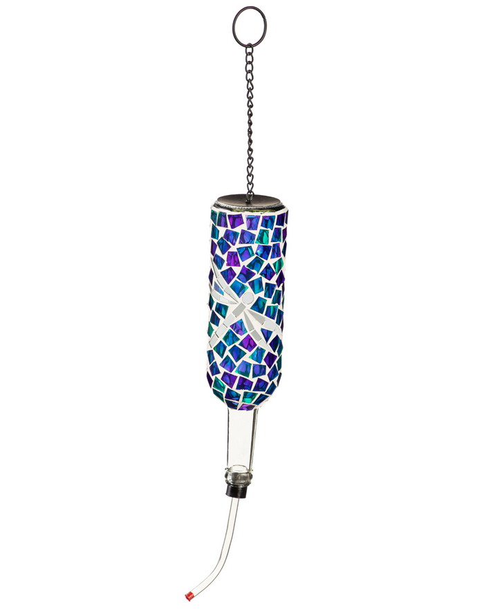 Hummingbird Bottle Feeder with Mosaic Design, Dragonfly