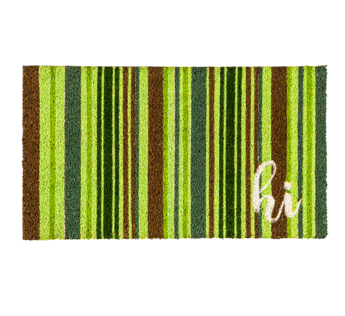 Greenery Stripes Coir Mat