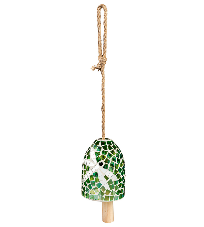 Green with Dragonfly Mosaic Bell Chime