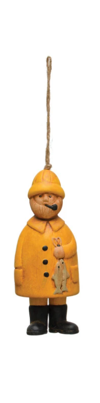 Hand-Painted Stoneware Nautical Bells w/ Jute Rope Hanger, Multi Color, 7 Styles - A. Dodson's