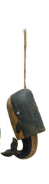 Hand-Painted Stoneware Nautical Bells w/ Jute Rope Hanger, Multi Color, 7 Styles - A. Dodson's