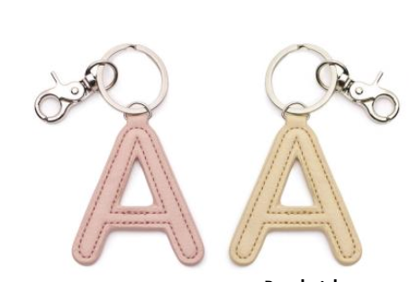 ALPHABET VEGAN LEATHER KEYRINGS