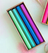 Rainbow Taper Candle, Boxed Set of 4, 3 Asst, 10"