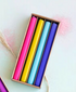 Rainbow Taper Candle, Boxed Set of 4, 3 Asst, 10"