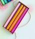 Rainbow Taper Candle, Boxed Set of 4, 3 Asst, 10"