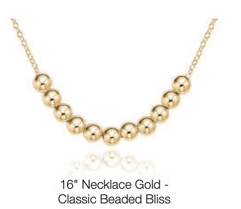 16" Necklace Gold - Classic  Beaded Bliss by enewton