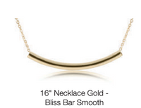 16" Necklace Gold - Bliss Bar Smooth Gold by enewton