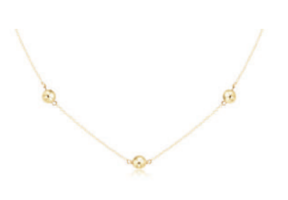 17" Choker Simplicity Chain Gold -  Classic 6mm Gold by enewton