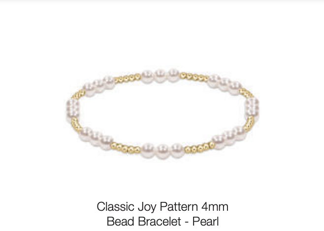 worthy Pattern 3mm Bead Bracelet - Pearl by enewton