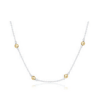 17" Choker Simplicity Chain Sterling Mixed Metal - Classic 4mm Gold by enewton