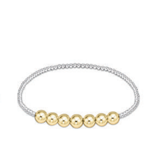 Classic Beaded Bliss 3mm Bead Bracelet - 6mm - Mixed Metal by enewton
