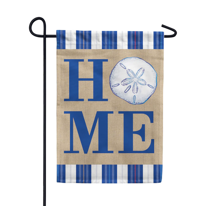 Coastal Home Garden Burlap Flag