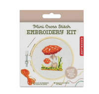 Mini CrossStitch Embroidery Kit Mushroom