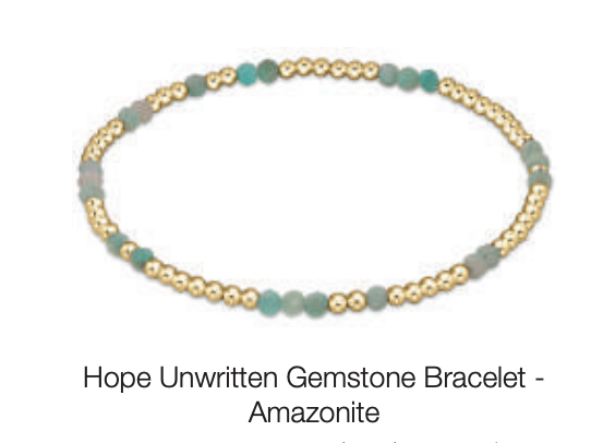 egirl hope unwritten gemstone bracelet - amazonite by enewton