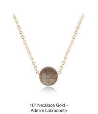 16" Necklace Gold - Admire Labradorite by enewton