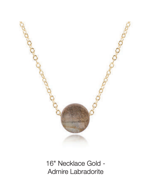 16" Necklace Gold - Admire Labradorite by enewton