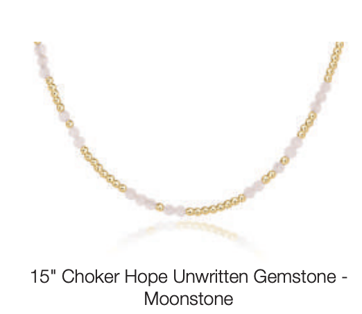 15" choker hope unwritten gemstone - moonstone by enewton