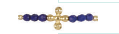 signature cross gold bliss pattern 2.5mm bead bracelet - lapis by enewton