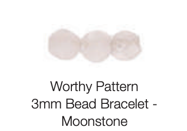 worthy pattern 3mm bead bracelet - moonstone by enewton