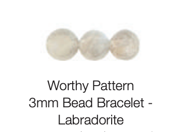 worthy pattern 3mm bead bracelet - labradorite by enewton