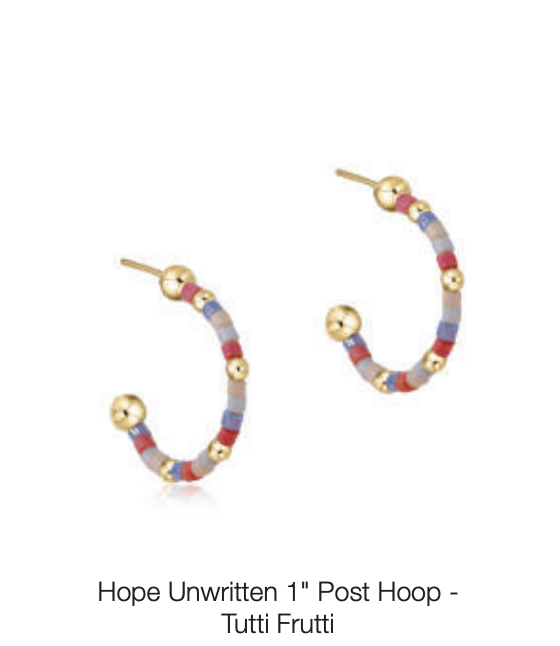 hope unwritten 1" post hoop - tutti frutti by enewton
