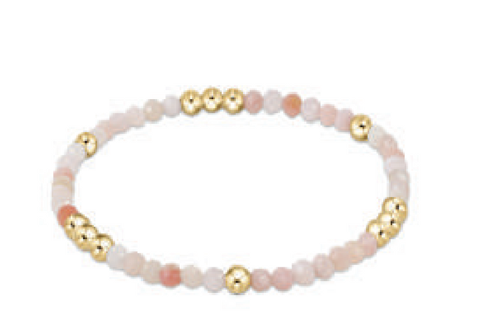 worthy pattern 3mm bead bracelet - pink opal by enewton