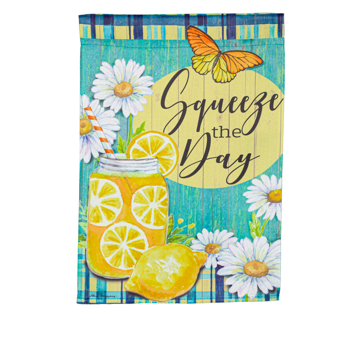 Squeeze the Day Mason Jar Garden Suede Flag