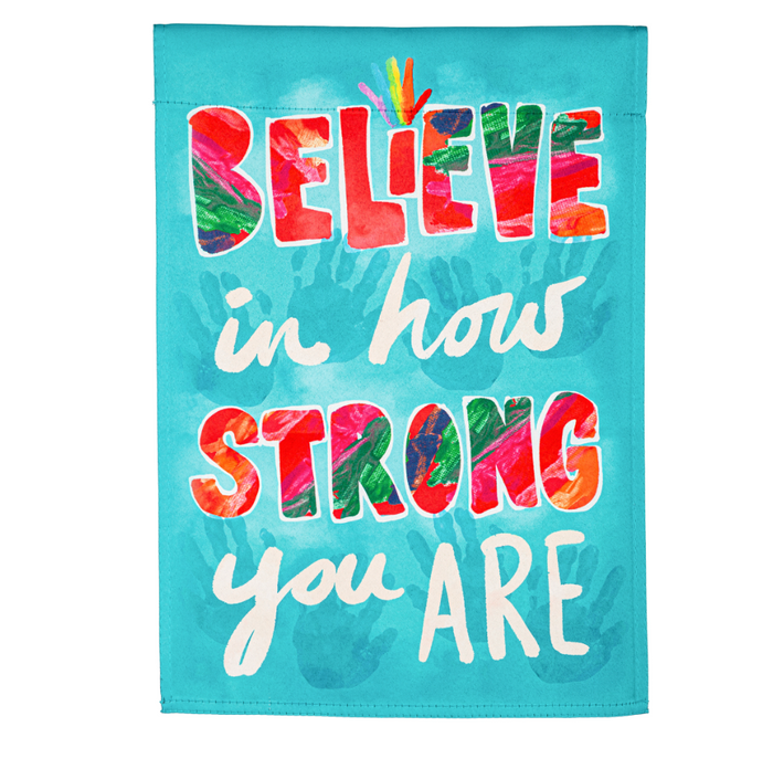 Believe Garden Linen Flag