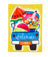 Welcome Summer Truck Garden Applique Flag